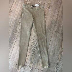HUE Slim Olive-Tan Chino Stretch Pants